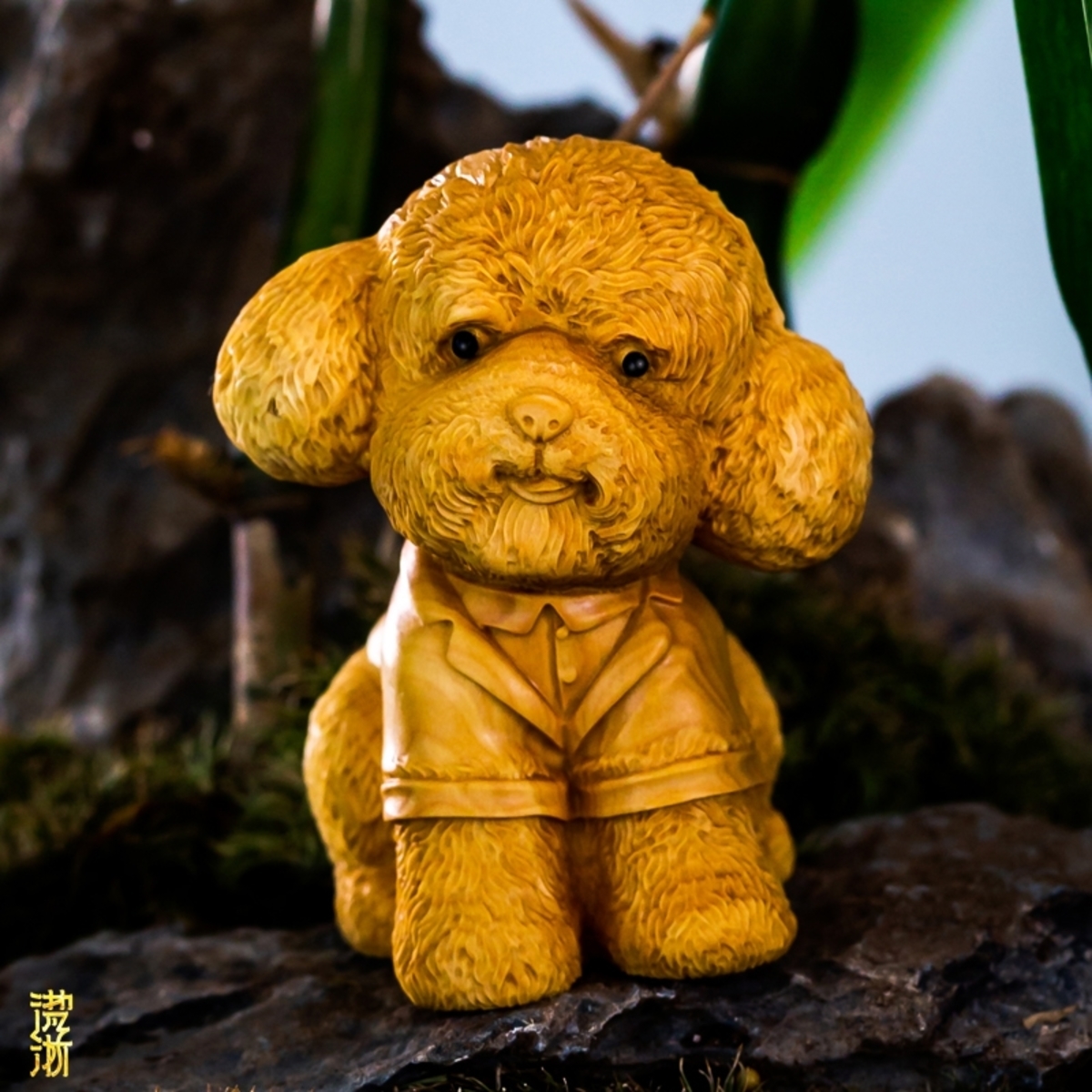 犬 木彫り 自然物 ハンドメイド - アンティーク雑貨