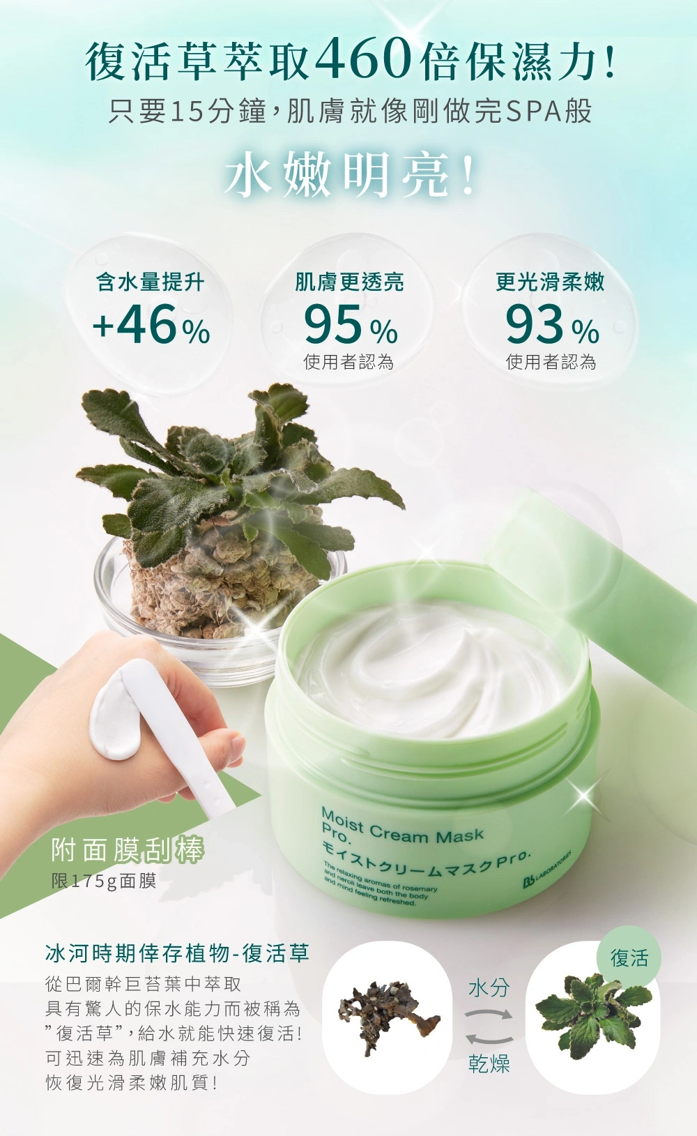 奇肌復活草保濕面膜 100g-滋潤型