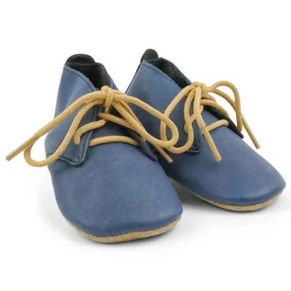 【BOBUX】真皮寶寶成長鞋/繫帶皮鞋/深藍