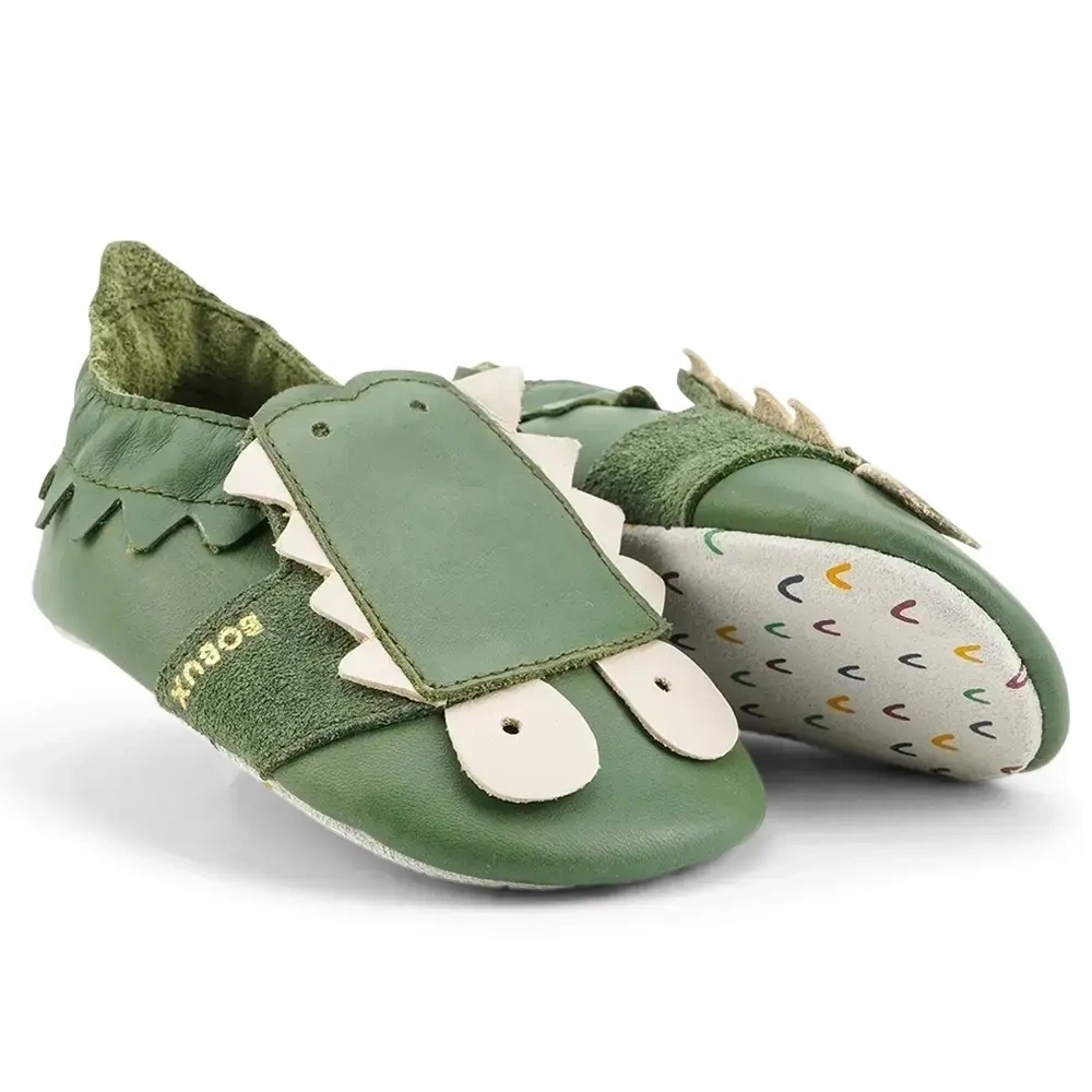 【BOBUX】真皮寶寶成長鞋/鱷魚先生/綠色
