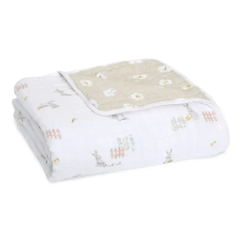【Aden & Anais】經典四層紗厚毯/玉兔迎春