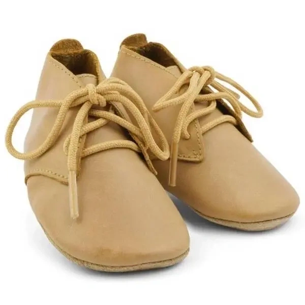 【BOBUX】真皮寶寶成長鞋/繫帶皮鞋/焦糖