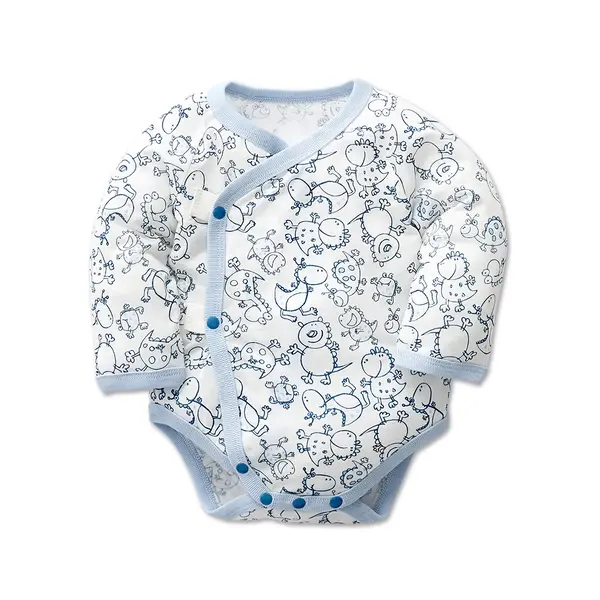 【Baby City娃娃城】長袖初生連身衣/圖鴉藍