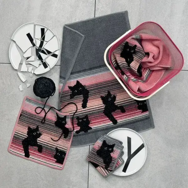 【feiler】調皮黑貓毛巾(37x50) / 2色