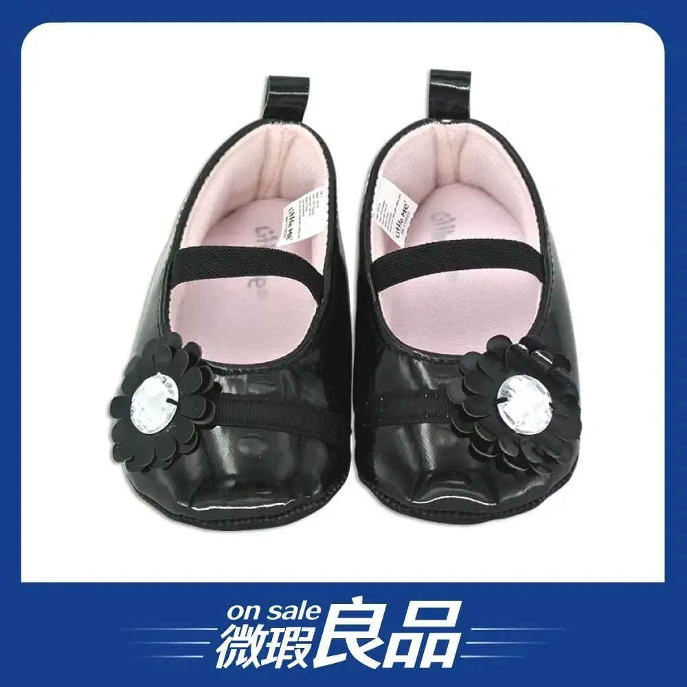 【微瑕良品】【Little Me】黑色寶石涼鞋(6-9M)
