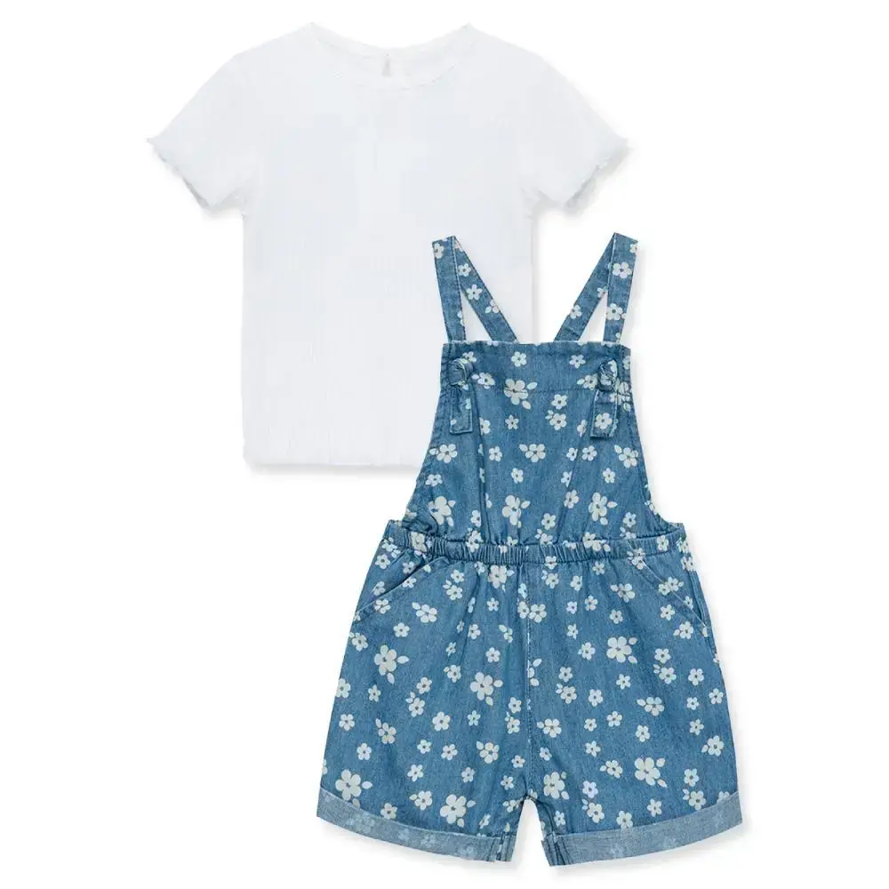 【Little Me】雛菊上衣/吊帶褲