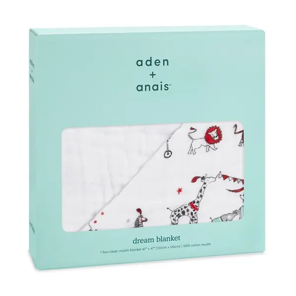 【Aden & Anais】經典四層紗厚毯/復古馬戲團