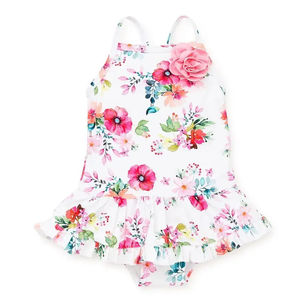 【Little Me】水彩花卉防護泳裝