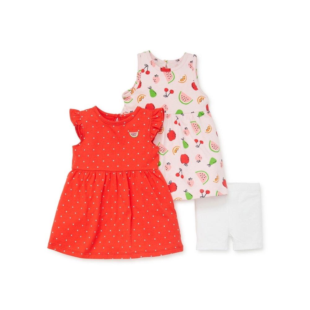 【Little Me】水果洋裝二入/襯褲組