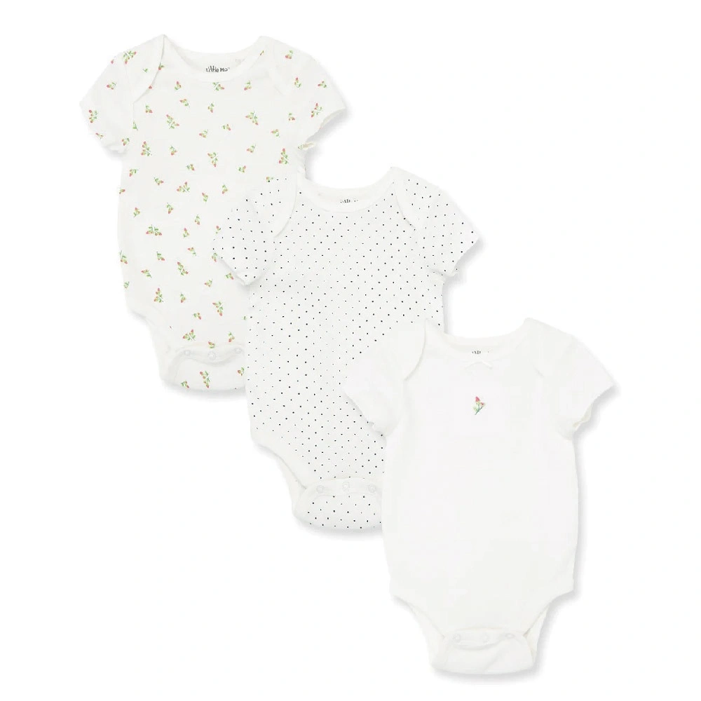 【Little Me】玫瑰花蕾連身衣3件入/3個月