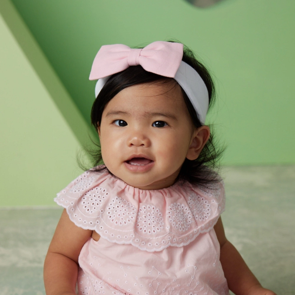 【Little Me】繡花背心上衣/長褲/髮帶