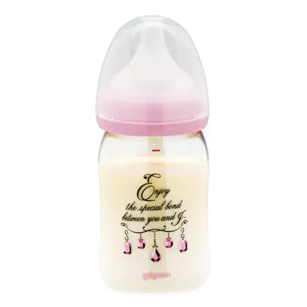 【Pigeon貝親】寬口母感PPSU奶瓶160ml／粉紅水鑽