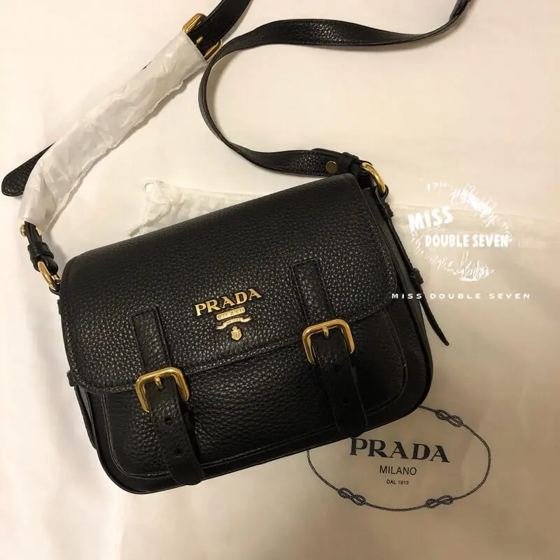 PRADA 斜背包超美新品真皮側背包| MISSDOUBLESEVEN