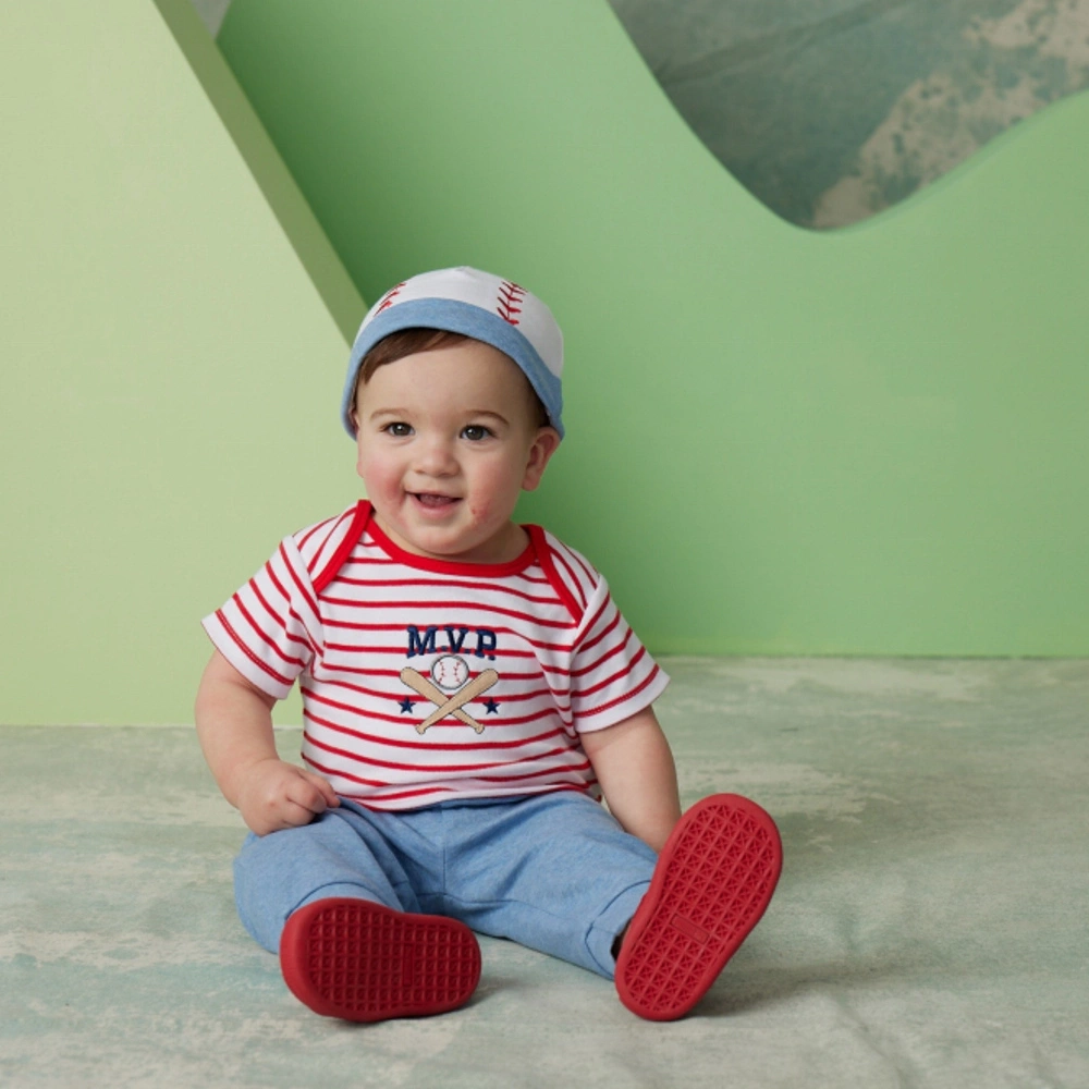 【Little Me】棒球連身衣/長褲/帽子