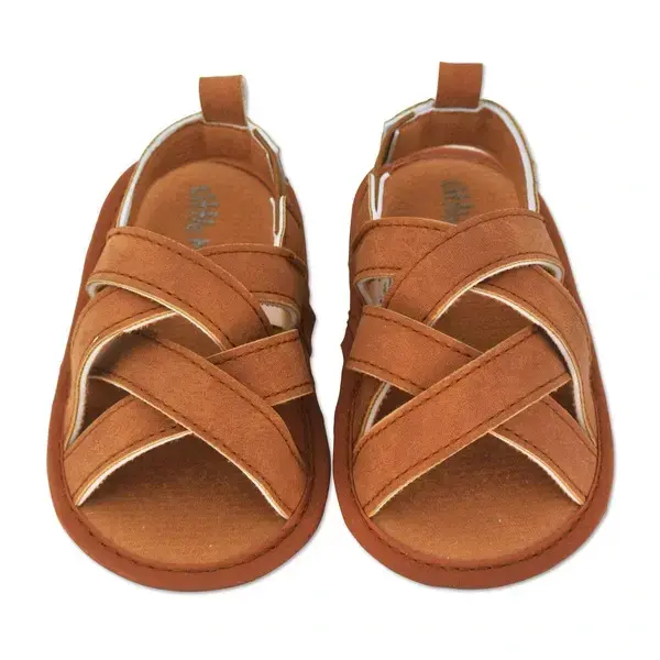 【Little Me】皮革編織涼鞋