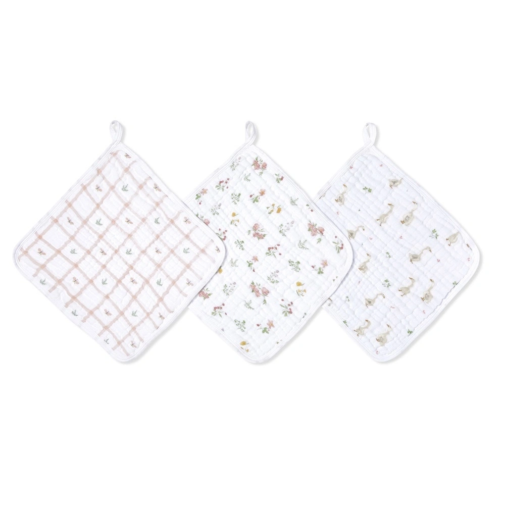 【Aden & Anais】經典方巾3入/鄉間小花