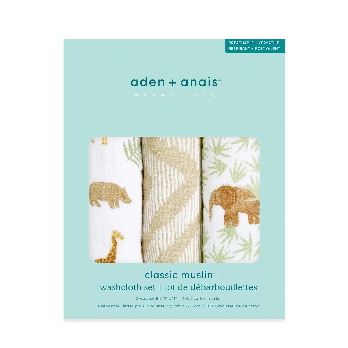 【Aden & Anais】經典方巾3入/坦尚尼亞