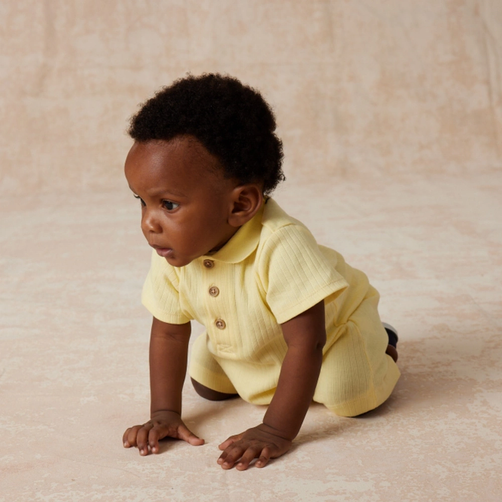 【Little Me】黃色POLO短兔裝