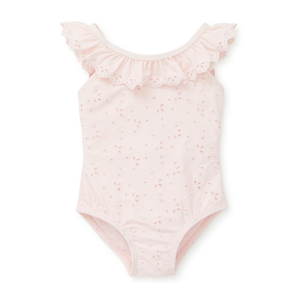 【Little Me】粉色緊身防護泳裝