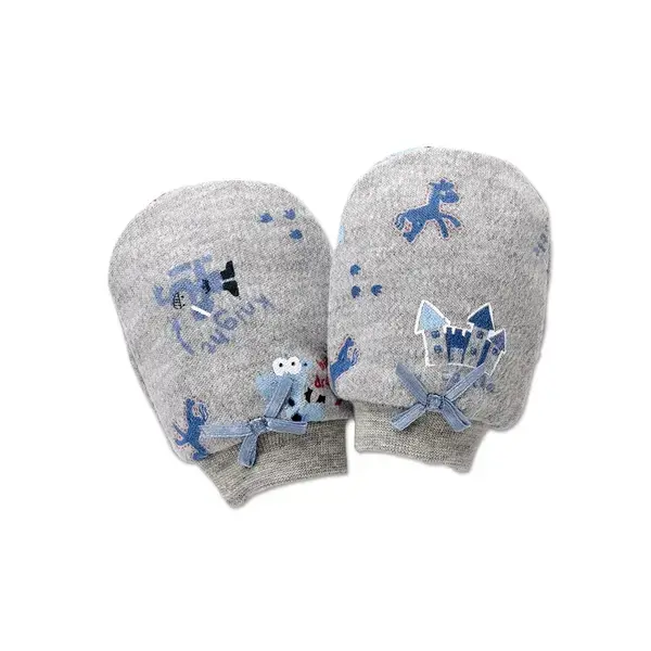 【Baby City娃娃城】美棉手套／城堡灰