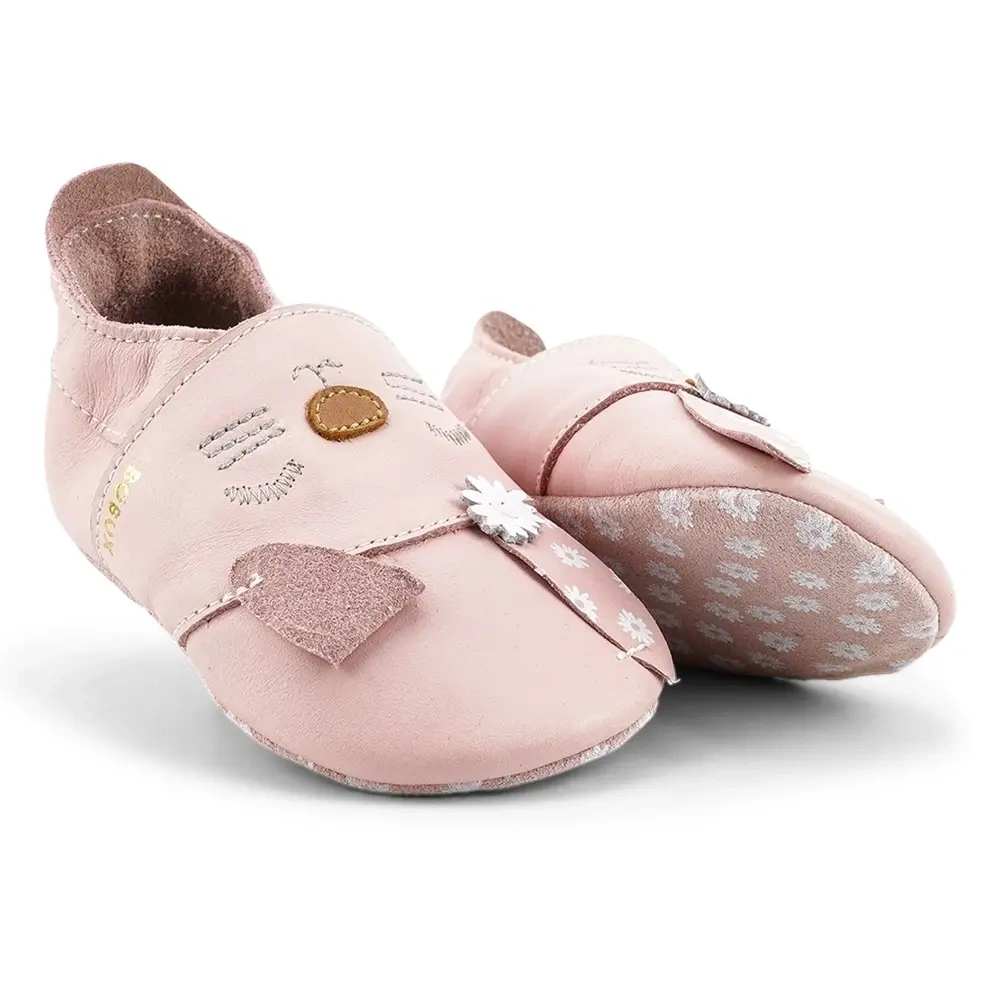 【BOBUX】真皮寶寶成長鞋/折耳兔/櫻花粉