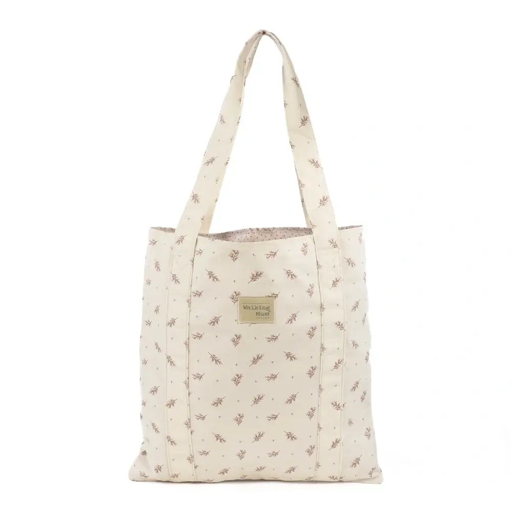 【Walking Mum】多功能防潑水購物袋/粉葉飛舞