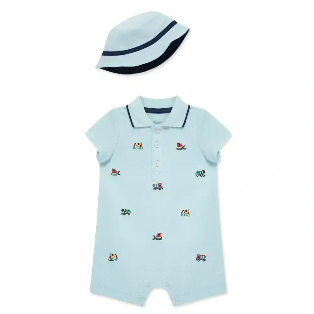 【Little Me】卡車休閒短兔裝/帽子