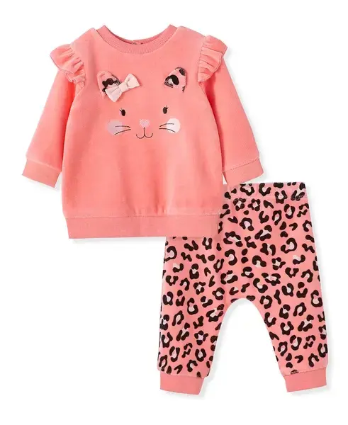 【Little Me】獵豹絲絨女上衣/長褲