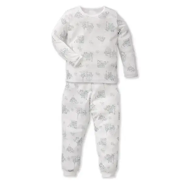 【Baby City娃娃城】天絲棉長袖套裝-歐洲白