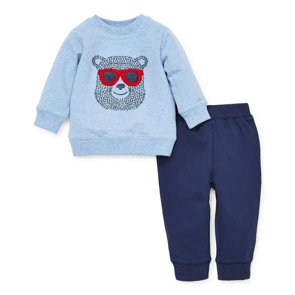 【Little Me】小熊運動衫/長褲組