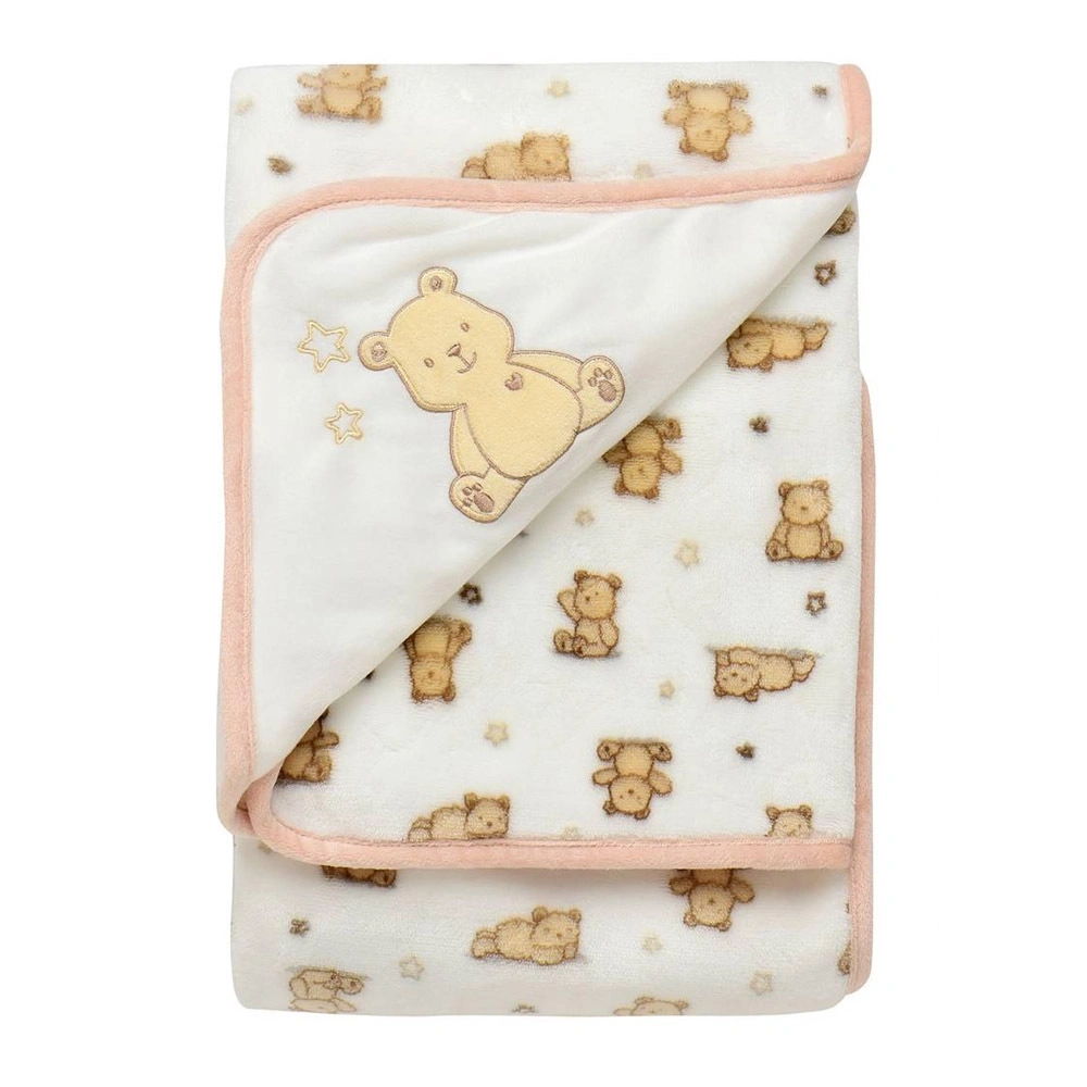 【Little Me】棕色小熊蓋毯