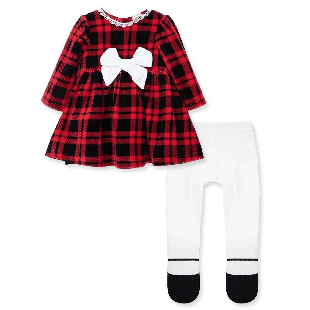 【Little Me】格子洋裝/褲襪