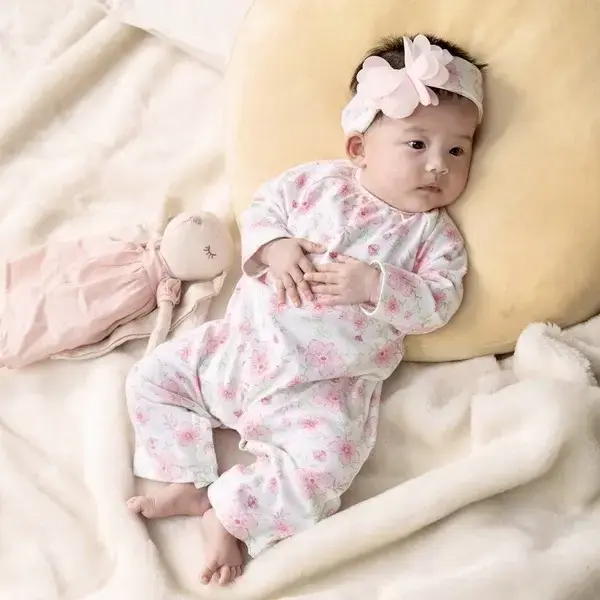 【Little Me】花卉長袖兔裝/髮帶