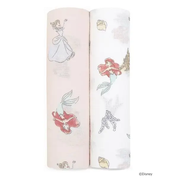 【Aden&Anais】經典多功能包巾2入/迪士尼公主