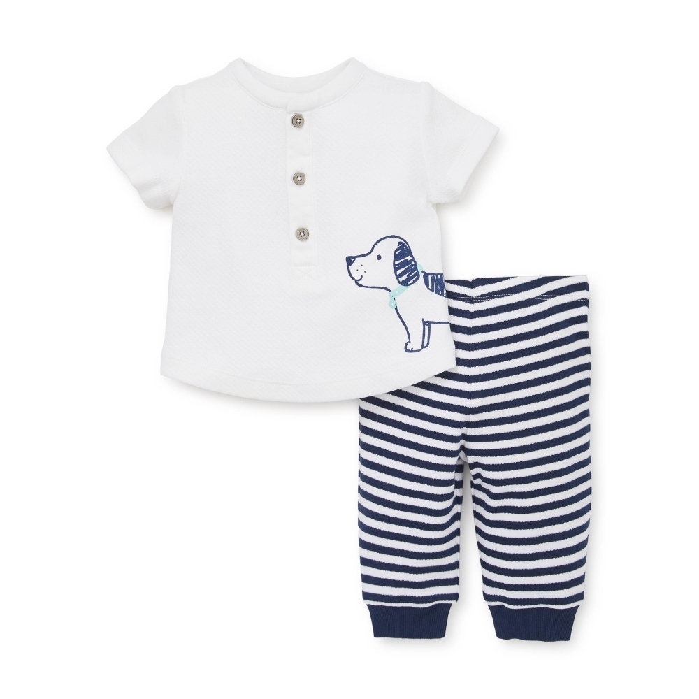 【Little Me】小狗運動上衣/褲子二件組