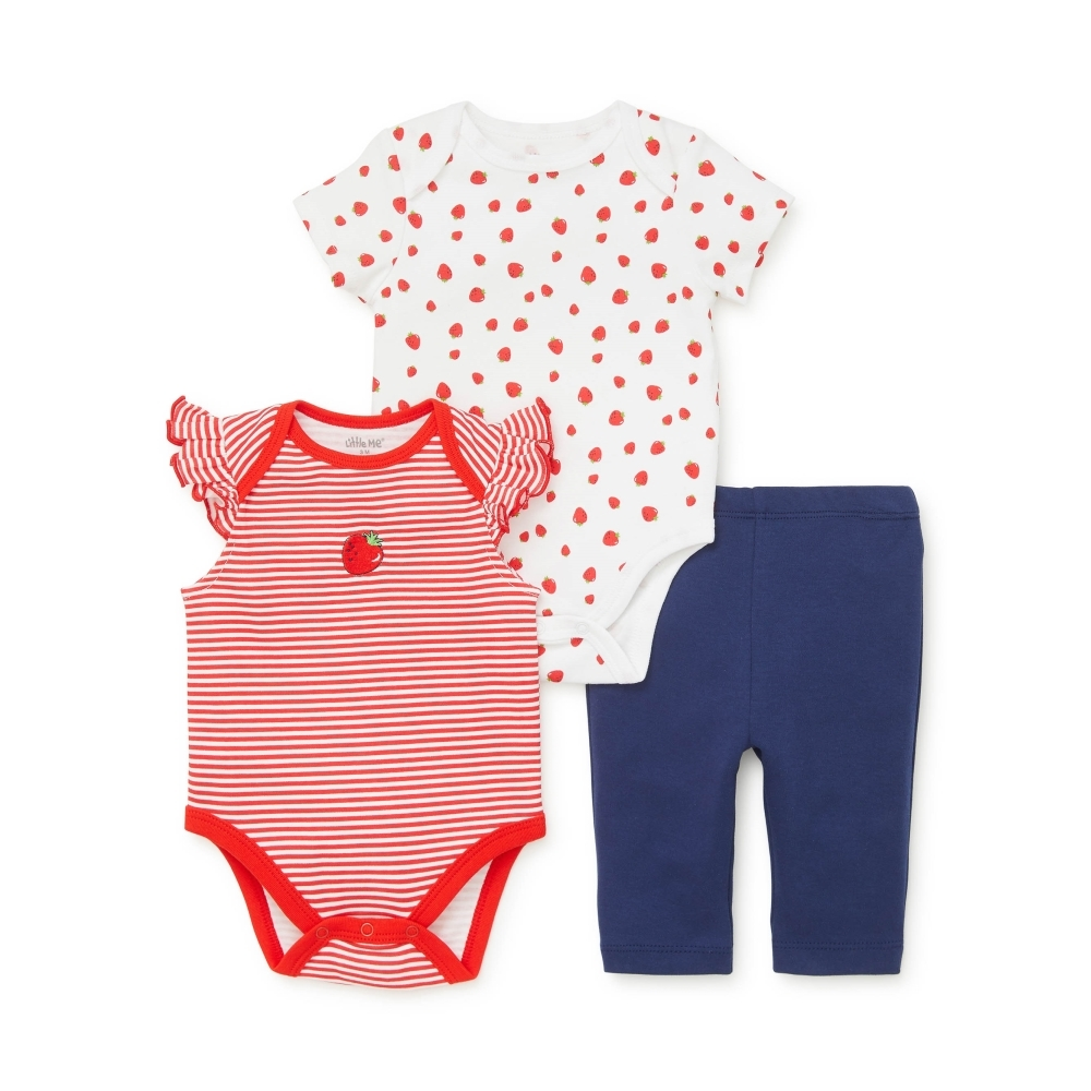 【Little Me】草莓連身衣二件/長褲