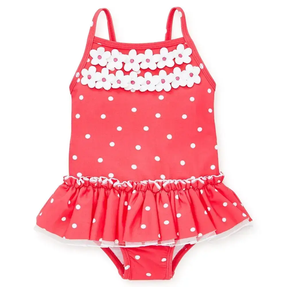 【Little Me】粉紅點點防護泳裝