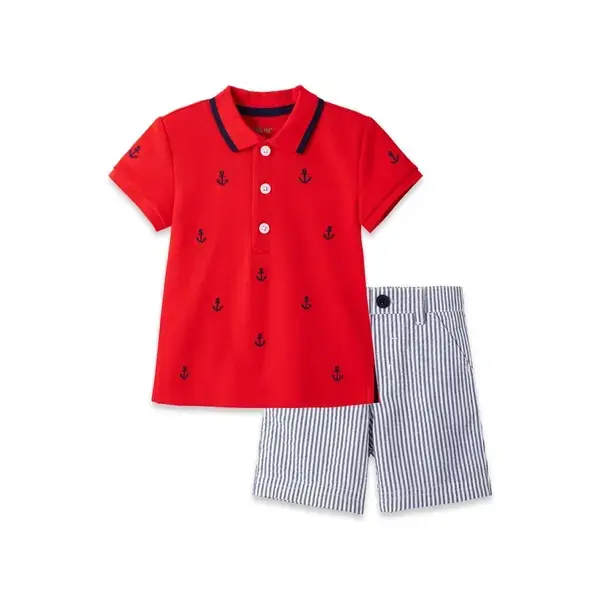 【Little Me】船錨POLO衫/短褲