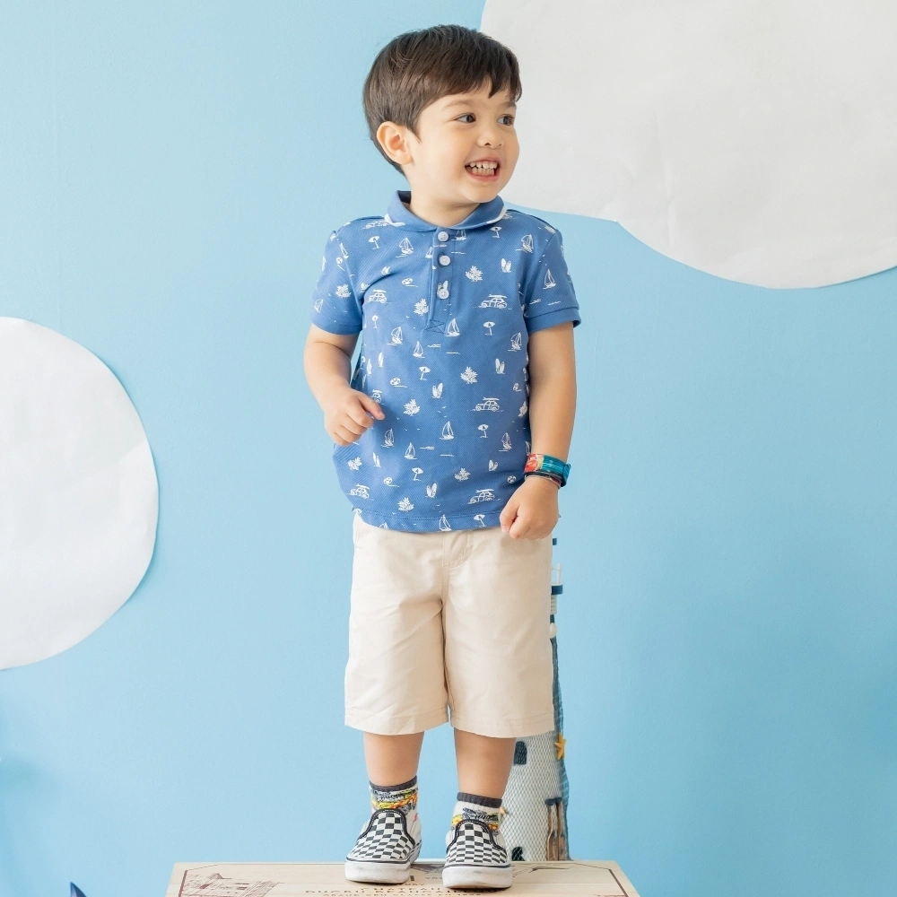 【Little Me】熱帶POLO衫/短褲