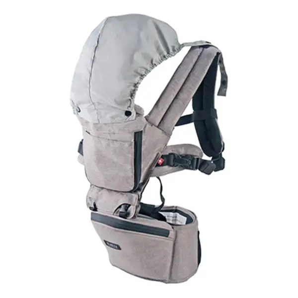 【Miamily瑞米莉】HIPSTER PLUS腰凳型嬰兒揹帶／米灰