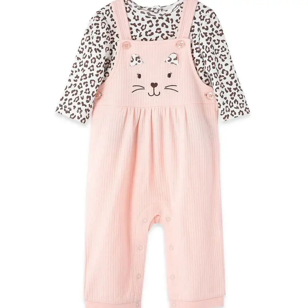 【Little Me】豹紋小貓吊帶褲套裝