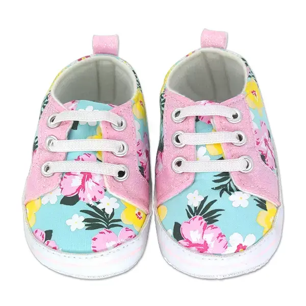 【Little Me】粉色花卉球鞋