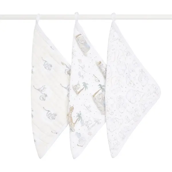 【Aden & Anais】方巾3入/寶貝小飛象