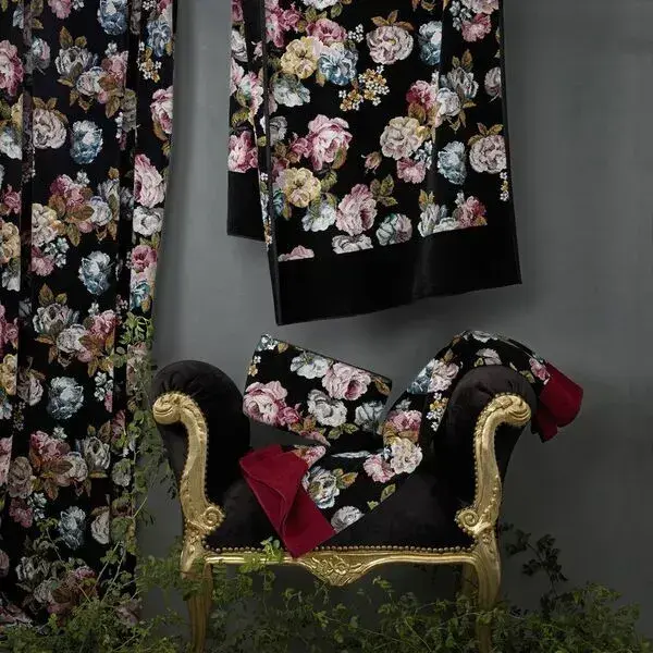 【feiler】玫瑰之夢毛巾(37x50) / 黑