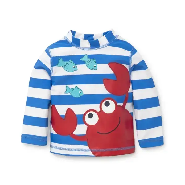 【Little Me】螃蟹防護泳裝長袖上衣