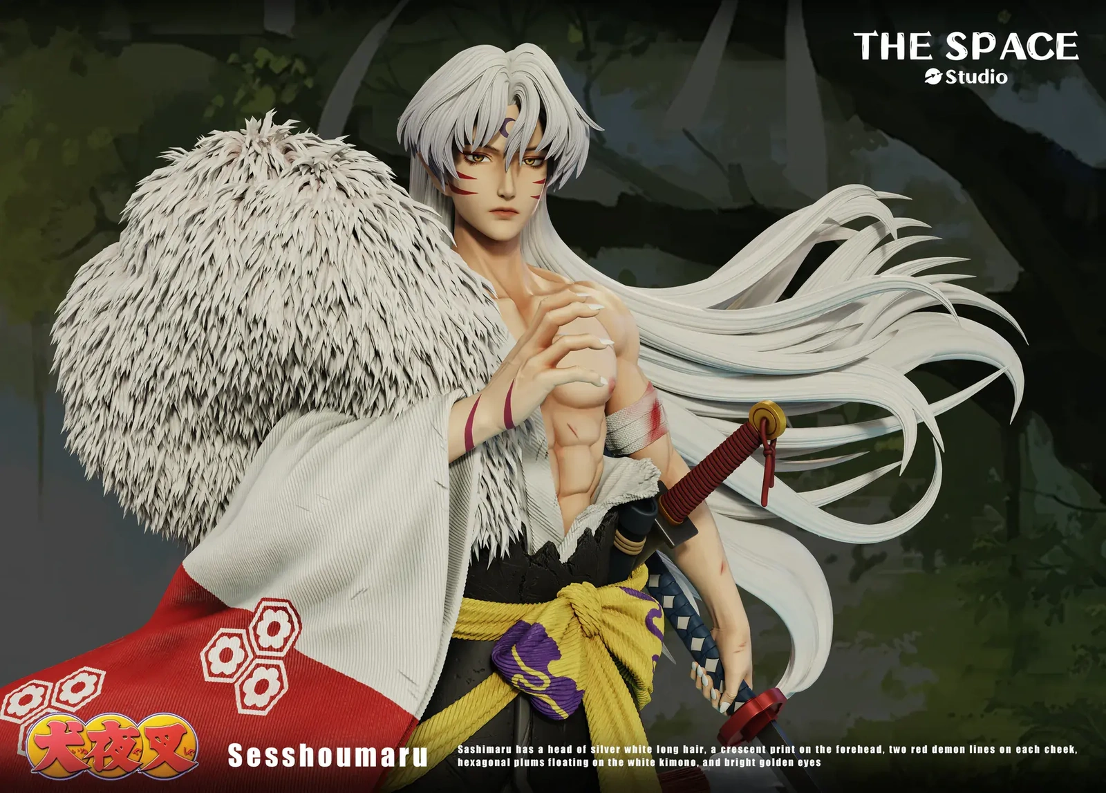 預購】1/6 The Space 殺生丸犬夜叉GK | 梨想國度【GK玩具模型預購】