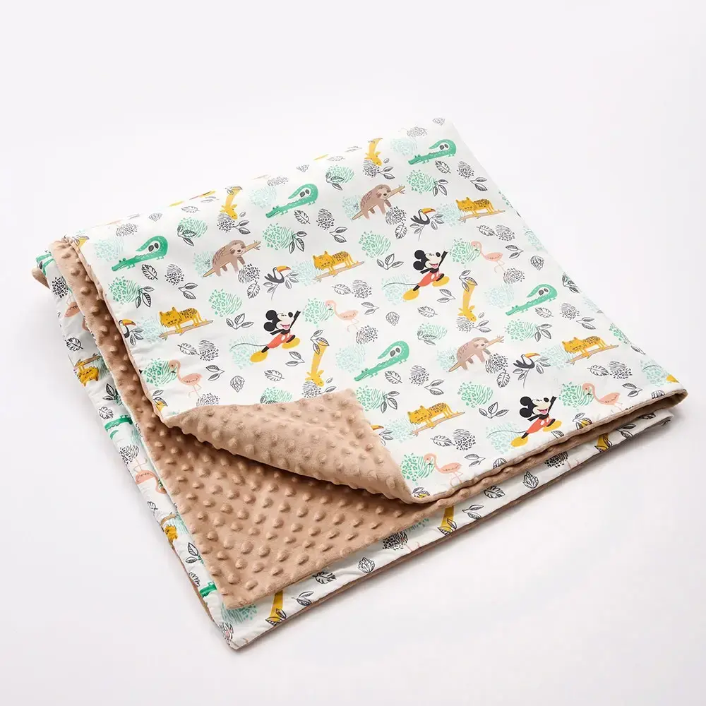 【Baby City娃娃城】米奇造型石墨烯暖豆毯