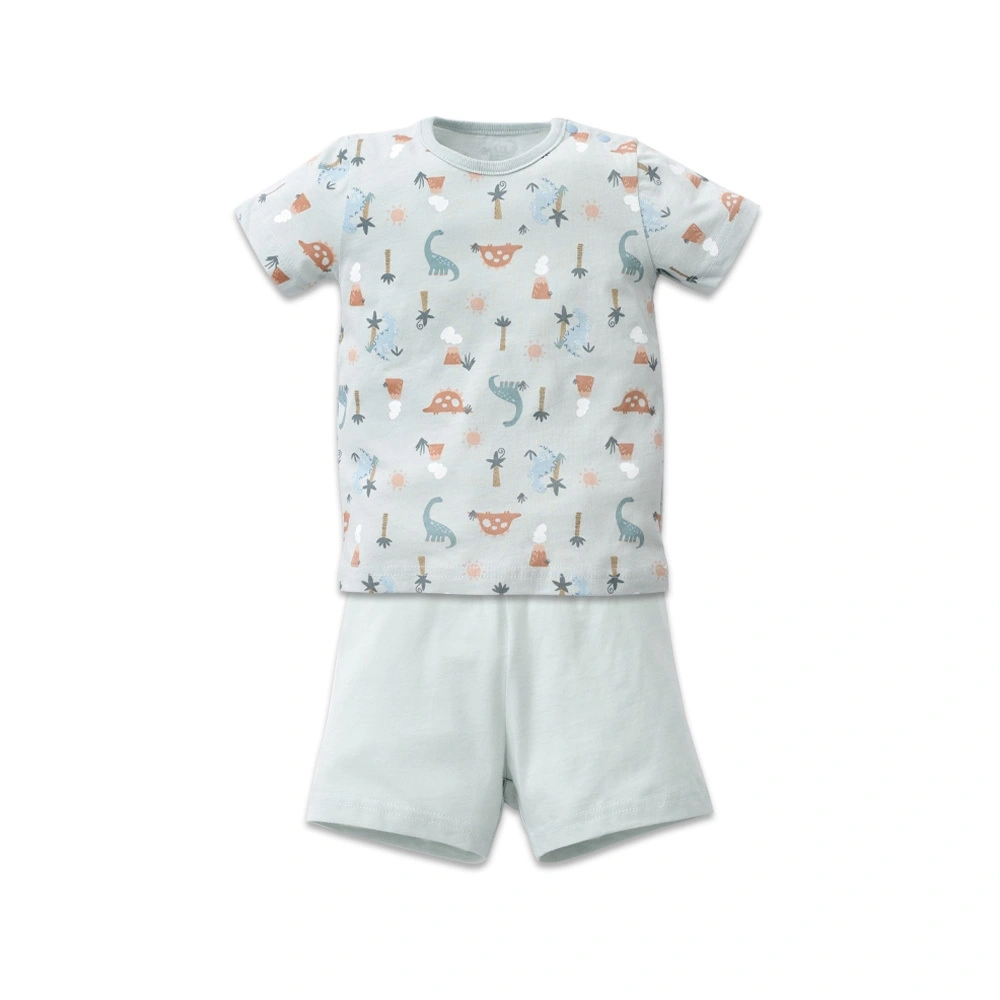 【Baby City娃娃城】美棉短袖肩開套裝/侏儸紀恐龍