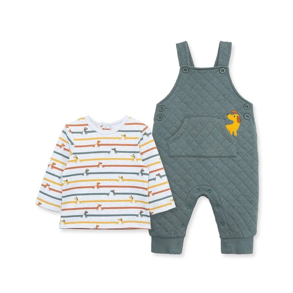 【Little Me】臘腸犬吊帶褲套裝