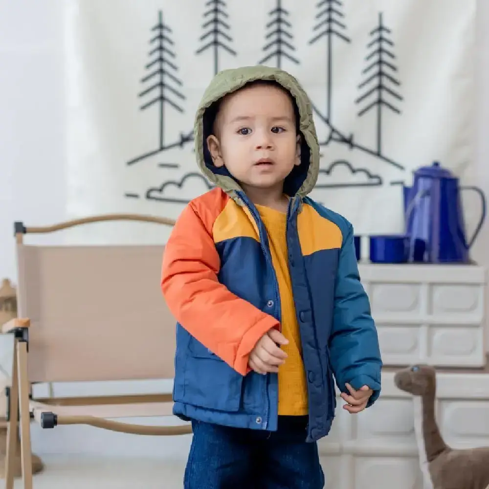 【Little Me】汽車拼接連帽外套/長袖上衣/長褲